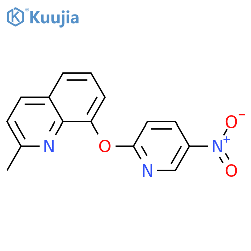 2-methyl-8-(5-nitropyridin-2-yl)oxyquinoline structure