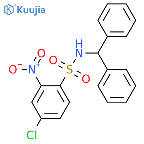 N-benzhydryl-4-chloro-2-nitrobenzenesulfonamide structure