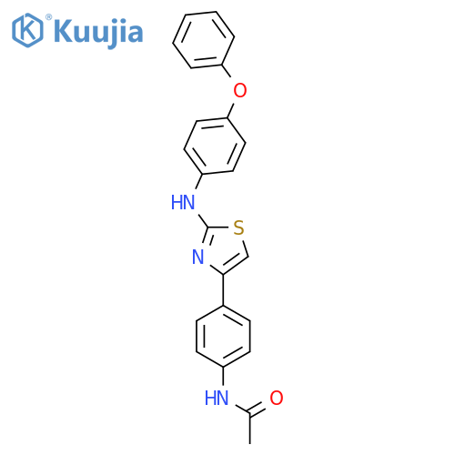 N-(4-{2-[(4-Phenoxyphenyl)amino]-1,3-thiazol-4-yl}phenyl)acetamide structure