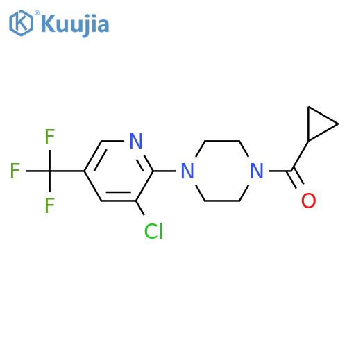 [4-[3-chloro-5-(trifluoromethyl)pyridin-2-yl]piperazin-1-yl]-cyclopropylmethanone structure