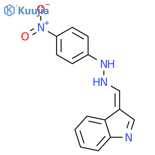 1H-Indole-3-carboxaldehyde,2-(4-nitrophenyl)hydrazone structure
