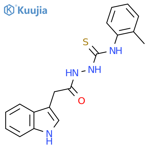 1-[[2-(1H-Indol-3-yl)acetyl]amino]-3-(2-methylphenyl)thiourea structure