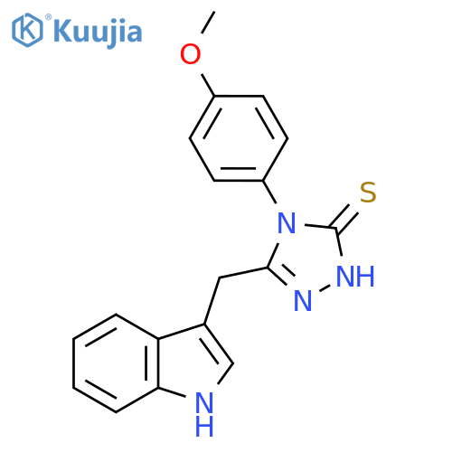 5-(Indol-3-ylmethyl)-4-(4-methoxyphenyl)-1,2,4-triazole-3-thiol structure