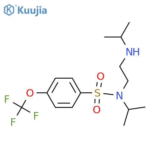 N-propan-2-yl-N-[2-(propan-2-ylamino)ethyl]-4-(trifluoromethoxy)benzenesulfonamide structure