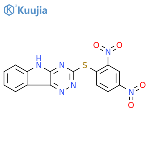 5H-1,2,4-Triazino[5,6-b]indole, 3-[(2,4-dinitrophenyl)thio]- structure