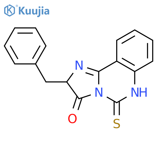 2-benzyl-5-sulfanylidene-2H,3H,5H,6H-imidazo[1,2-c]quinazolin-3-one structure