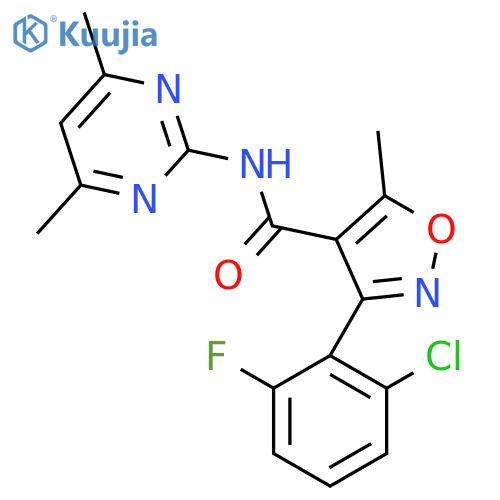 N-(4,6-Dimethylpyrimidin-2-YL)(3-(6-chloro-2-fluorophenyl)-5-methylisoxazol-4-YL)formamide structure