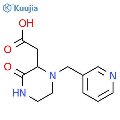 2-[3-Oxo-1-(3-pyridinylmethyl)-2-piperazinyl]-acetic acid structure