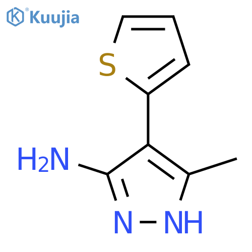 3-methyl-4-(thiophen-2-yl)-1H-pyrazol-5-amine structure