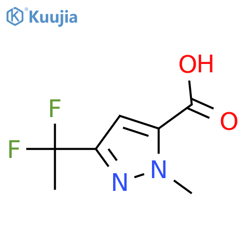 3-(1,1-difluoroethyl)-1-methyl-1H-pyrazole-5-carboxylic acid structure