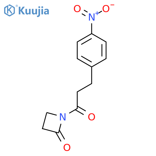 1-(3-(4-Nitrophenyl)propanoyl)azetidin-2-one structure