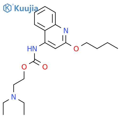 4-Quinolinecarbamicacid, 2-butoxy-, 2-diethylaminoethyl ester (6CI) structure