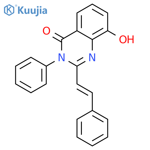 4(3H)-Quinazolinone,8-hydroxy-3-phenyl-2-(2-phenylethenyl)- structure