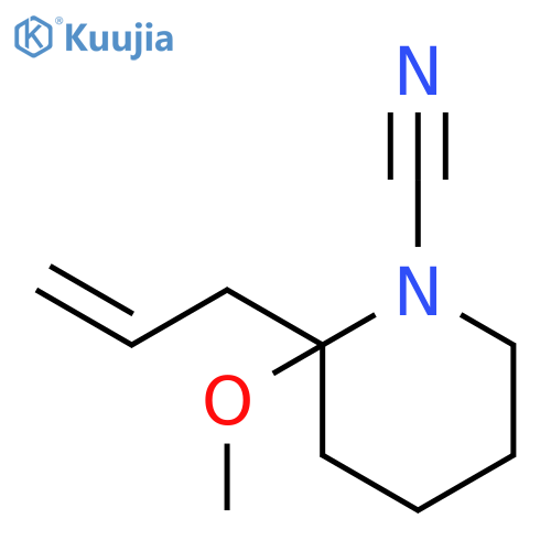 2-methoxy-2-(2-propen-1-yl)-1-Piperidinecarbonitrile structure