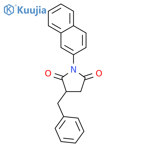 2,5-Pyrrolidinedione,1-(2-naphthalenyl)-3-(phenylmethyl)- structure