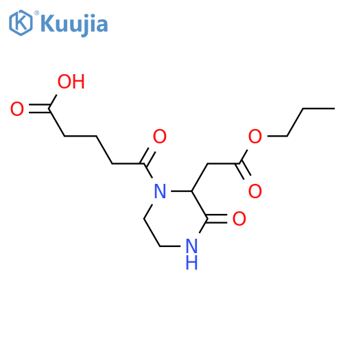 5-oxo-5-[3-oxo-2-(2-oxo-2-propoxyethyl)piperazin-1-yl]pentanoic acid structure