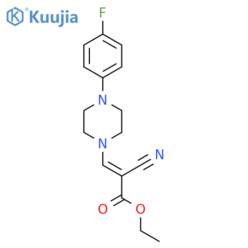 ethyl (2E)-2-cyano-3-[4-(4-fluorophenyl)piperazin-1-yl]prop-2-enoate structure