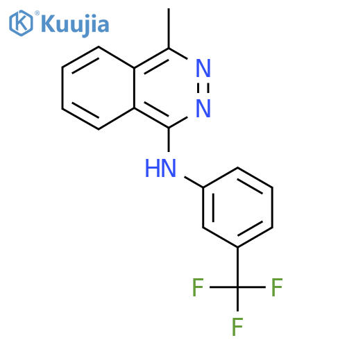 4-methyl-N-[3-(trifluoromethyl)phenyl]phthalazin-1-amine structure