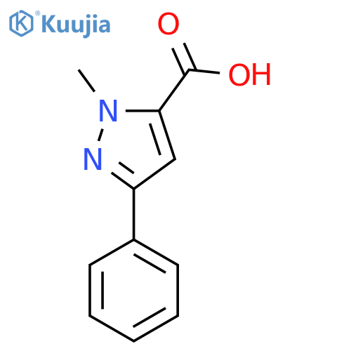 1-Methyl-3-phenyl-1H-pyrazole-5-carboxylic acid structure