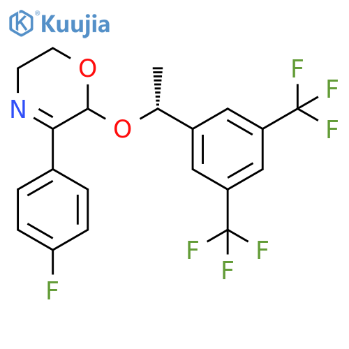 2H-1,4-Oxazine, 2-[(1R)-1-[3,5-bis(trifluoromethyl)phenyl]ethoxy]-3-(4-fluorophenyl)-5,6-dihydro- structure