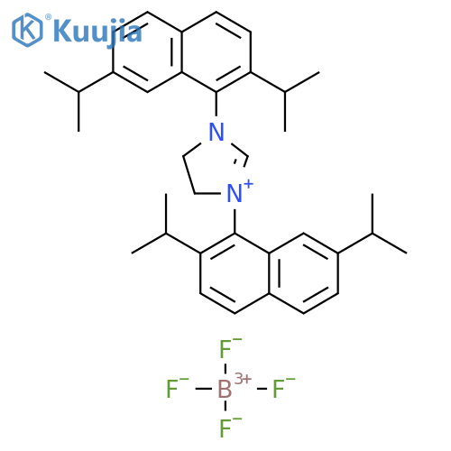 1,3-Bis(2,7-diisopropylnaphthalen-1-yl)imidazolinium tetrafluoroborate structure