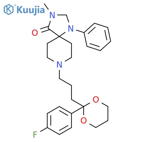 1,3,8-Triazaspiro(4.5)decan-4-one, 8-(3-(2-(p-fluorophenyl)-m-dioxan-2-yl)propyl)-3-methyl-1-phenyl- structure