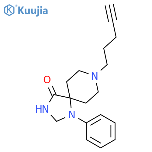 1,3,8-Triazaspiro[4.5]decan-4-one,8-(4-pentyn-1-yl)-1-phenyl- structure