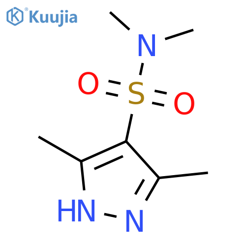 N,N,3,5-tetramethyl-1H-pyrazole-4-sulfonamide structure