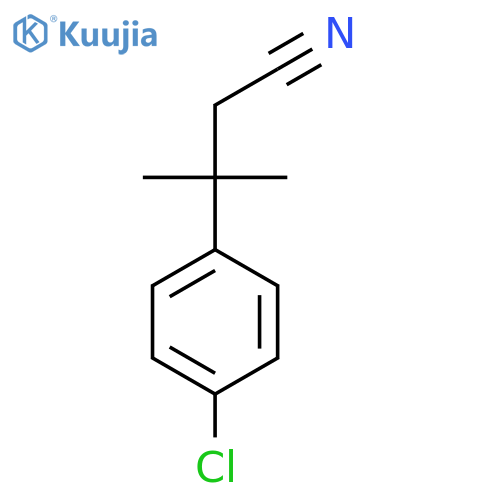 3-(4-chlorophenyl)-3-methylbutanenitrile structure