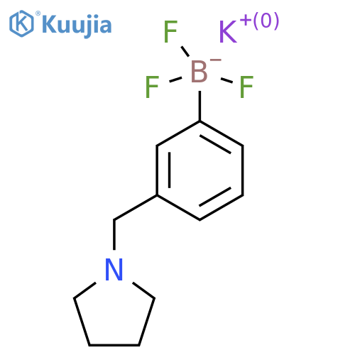 Potassium trifluoro(3-(pyrrolidin-1-ylmethyl)phenyl)borate structure