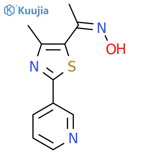 (Z)-N-{1-[4-Methyl-2-(pyridin-3-yl)-1,3-thiazol-5-yl]ethylidene}hydroxylamine structure