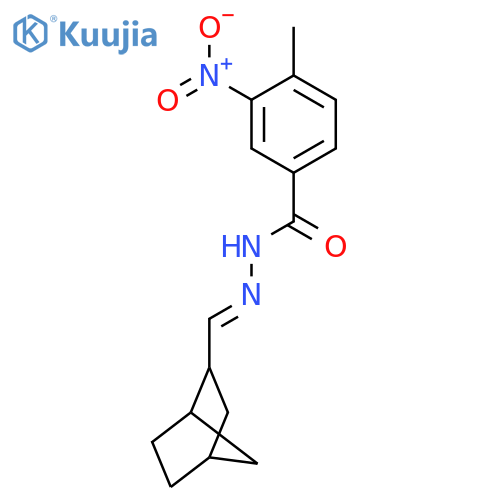 N'-[(1E)-bicyclo[2.2.1]hept-2-ylmethylene]-4-methyl-3-nitrobenzohydrazide structure