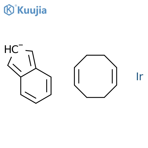 Iridium, [(1,2,5,6-h)-1,5-cyclooctadiene][(1,2,3,3a,7a-h)-1H-inden-1-yl]- (9CI) structure