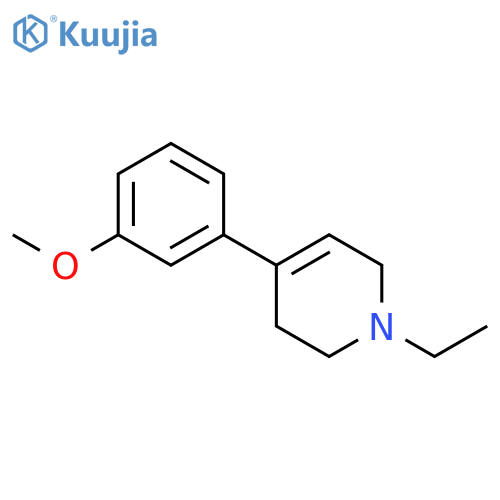 Pyridine,1-ethyl-1,2,3,6-tetrahydro-4-(3-methoxyphenyl)- structure
