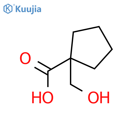 1-(hydroxymethyl)cyclopentanecarboxylic acid structure