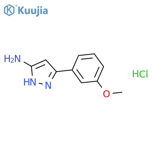 3-(3-Methoxyphenyl)-1H-pyrazol-5-amine hydrochloride structure