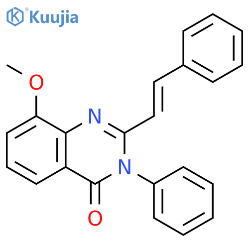 4(3H)-Quinazolinone,8-methoxy-3-phenyl-2-(2-phenylethenyl)- structure