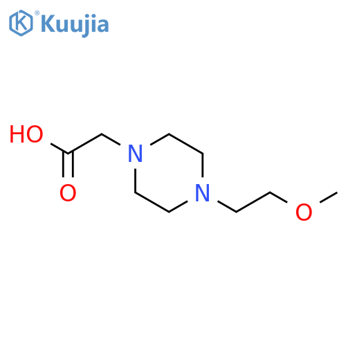 4-(2-methoxyethyl)-1-Piperazineacetic acid structure