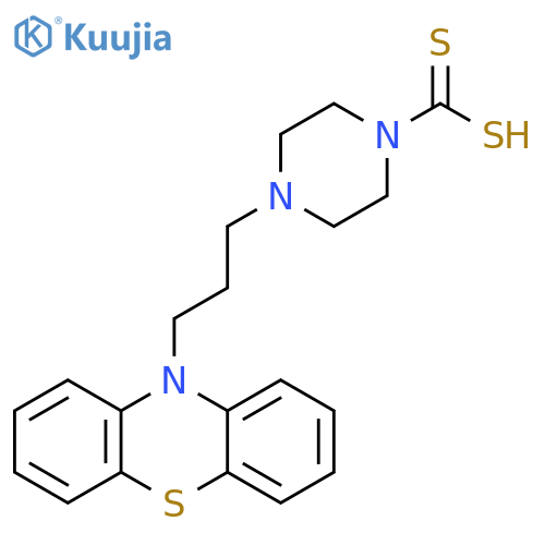 1-Piperazinecarbodithioic acid, 4-[3-(10H-phenothiazin-10-yl)propyl]- structure