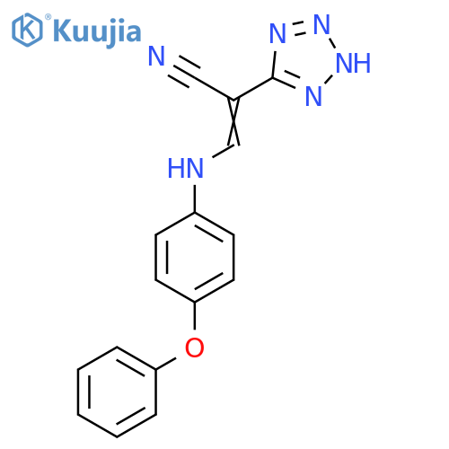 2-(2H-2,3,4,5-Tetraazolyl)-3-((4-phenoxyphenyl)amino)prop-2-enenitrile structure
