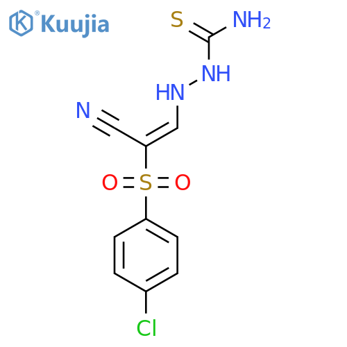 3-(2-(Aminothioxomethyl)hydrazino)-2-((4-chlorophenyl)sulfonyl)prop-2-enenitrile structure