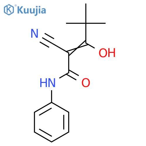 2-(2,2-Dimethylpropanoyl)-3-hydroxy-3-(phenylamino)prop-2-enenitrile structure