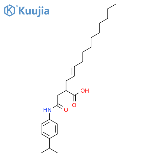 2-((N-(4-(Isopropyl)phenyl)carbamoyl)methyl)tetradec-4-enoic acid structure