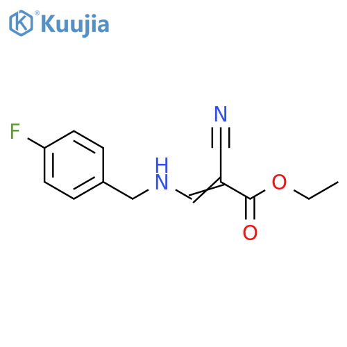 ethyl (2Z)-2-cyano-3-{[(4-fluorophenyl)methyl]amino}prop-2-enoate structure