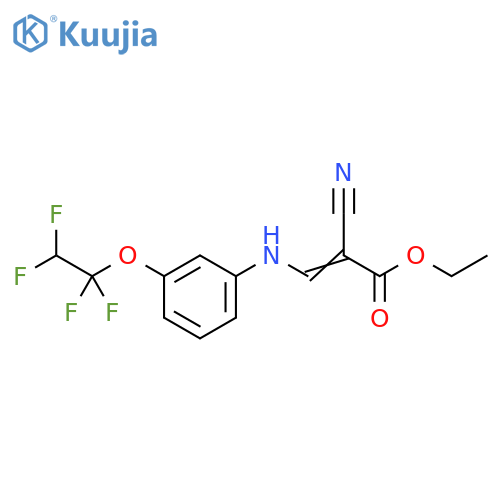 Ethyl (Z)-2-cyano-3-[3-(1,1,2,2-tetrafluoroethoxy)anilino]prop-2-enoate structure