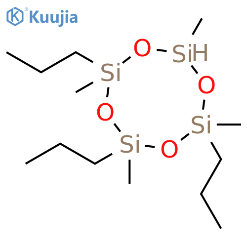 Cyclotetrasiloxane, 2,4,6,8-tetramethyl-2,4,6-tripropyl- structure
