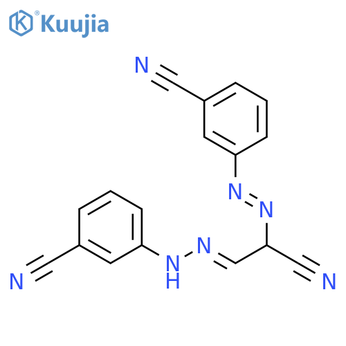 Benzonitrile, 3-[[cyano[(3-cyanophenyl)azo]ethylidene]hydrazino]- structure
