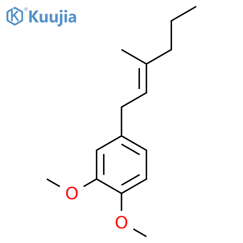 Benzene, 1,2-dimethoxy-4-(3-methyl-2-hexenyl)- structure