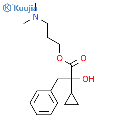 Benzenepropanoic acid, a-cyclopropyl-a-hydroxy-,3-(dimethylamino)propyl ester structure