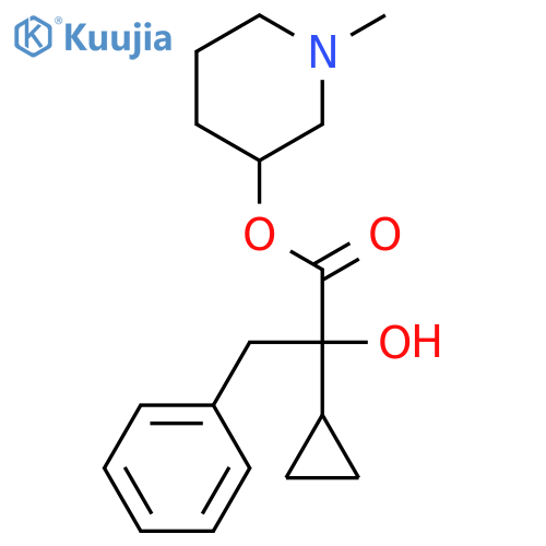 Benzenepropanoic acid, a-cyclopropyl-a-hydroxy-, 1-methyl-3-piperidinylester structure